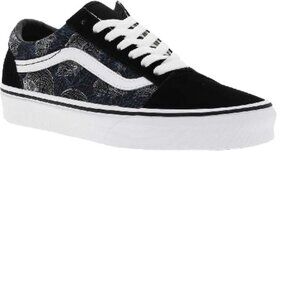 Vans Old Skool Black Skull Halloween Women's Skull Canvas Suede Sneakers Trainer